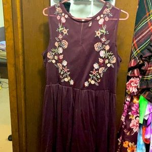 Xhilaration Sheer Floral Dress